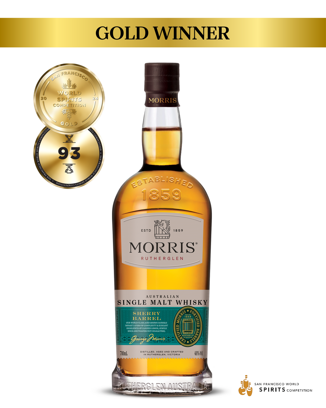 MORRIS Whisky SHERRY BARREL 46%ABV
